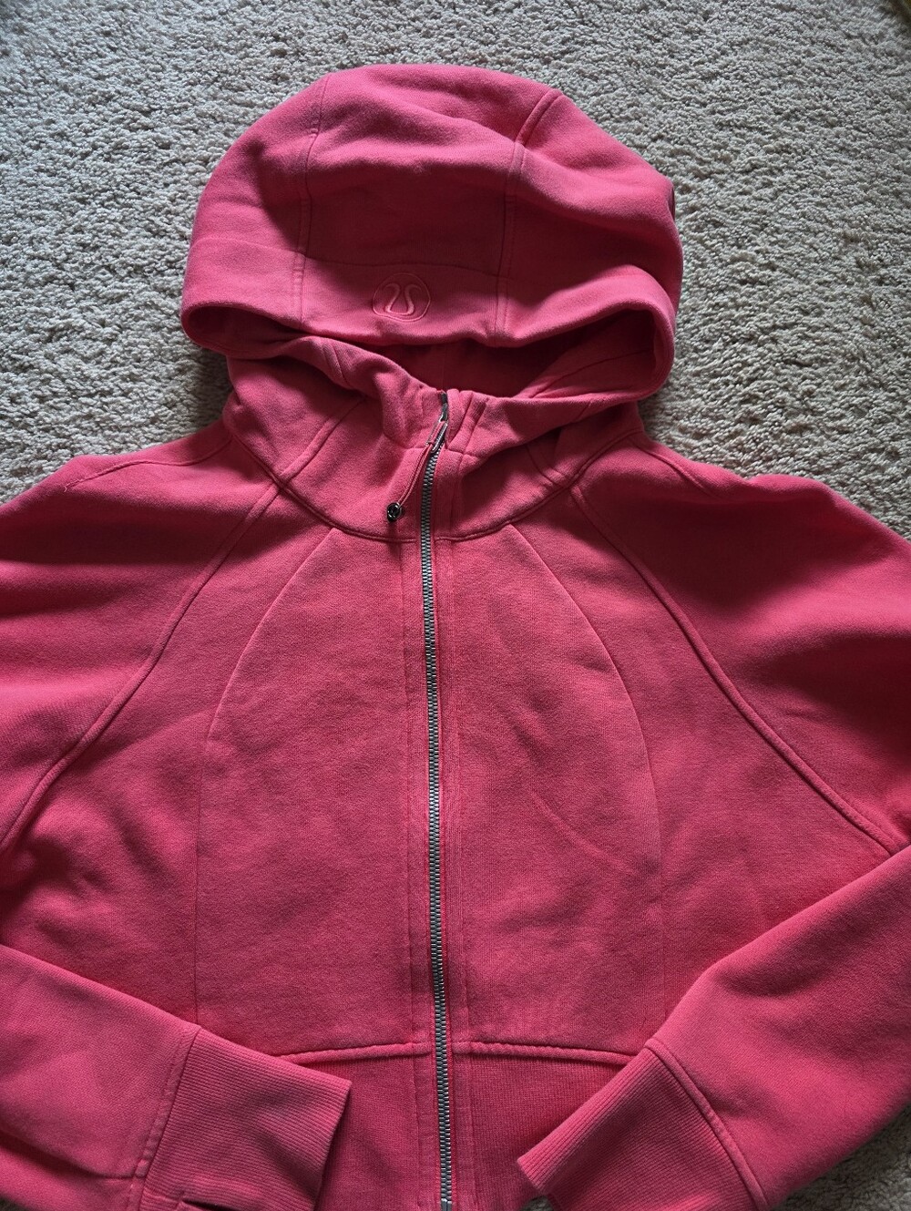 Lululemon Lip Gloss Pink Cropped Scuba Hoodie 6